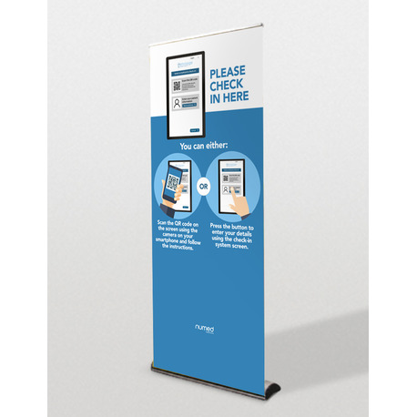 Image of Envisage Patient Check-in roller banner
