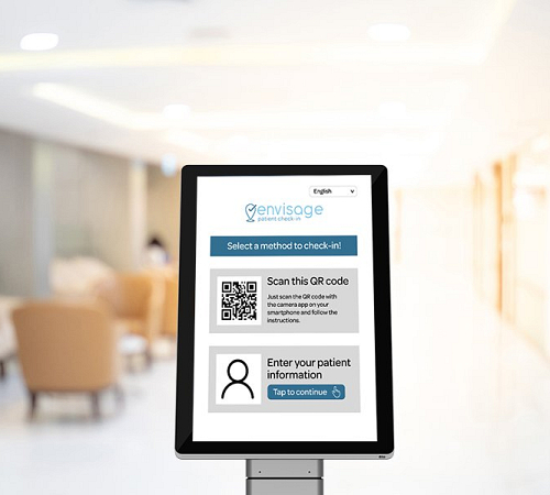 Image of Envisage Patient Check-in system in a waiting room